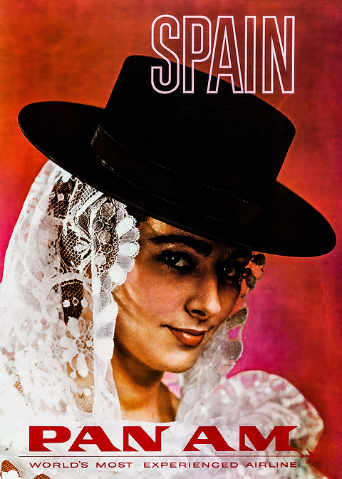 Spain Travel Poster — retro travel art printed on metal
