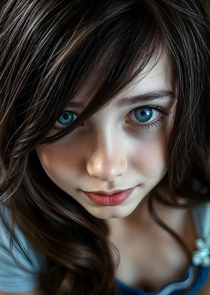 Close-up Portrait of a Young Woman