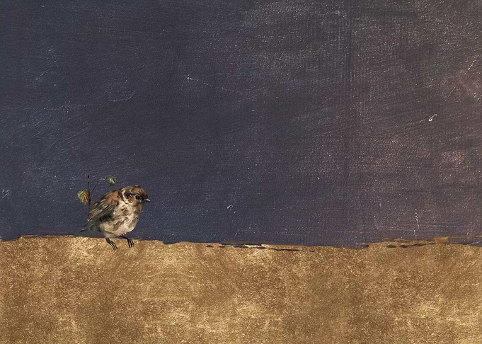 Small Bird on Gold
