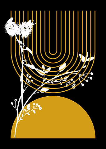 Golden Arches & White Flowers