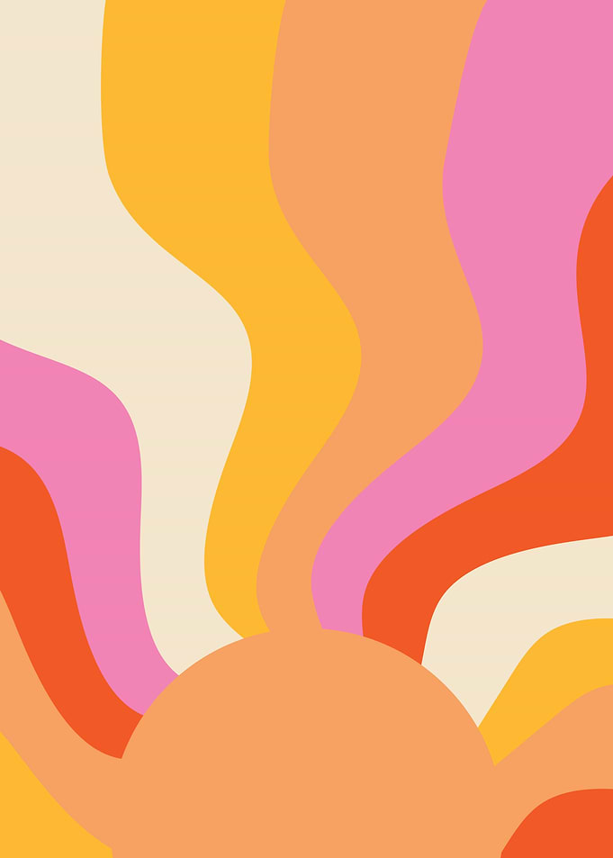 Abstract Sunset Art Print