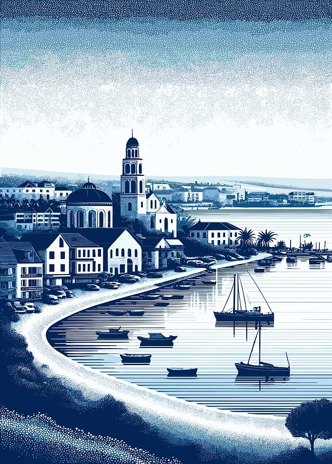 Coastal Town Harbor