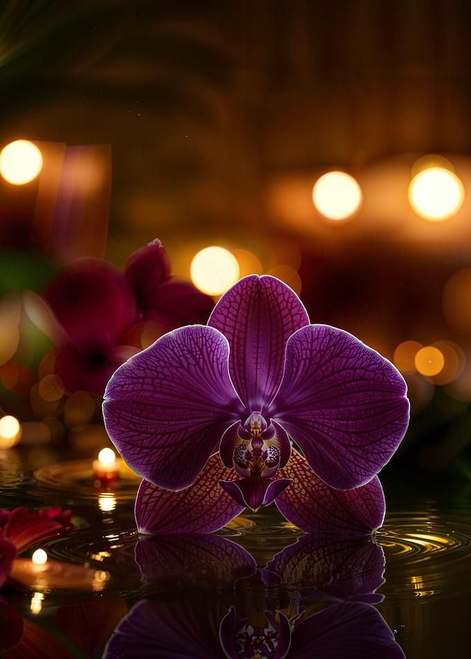 Orchid and Candles