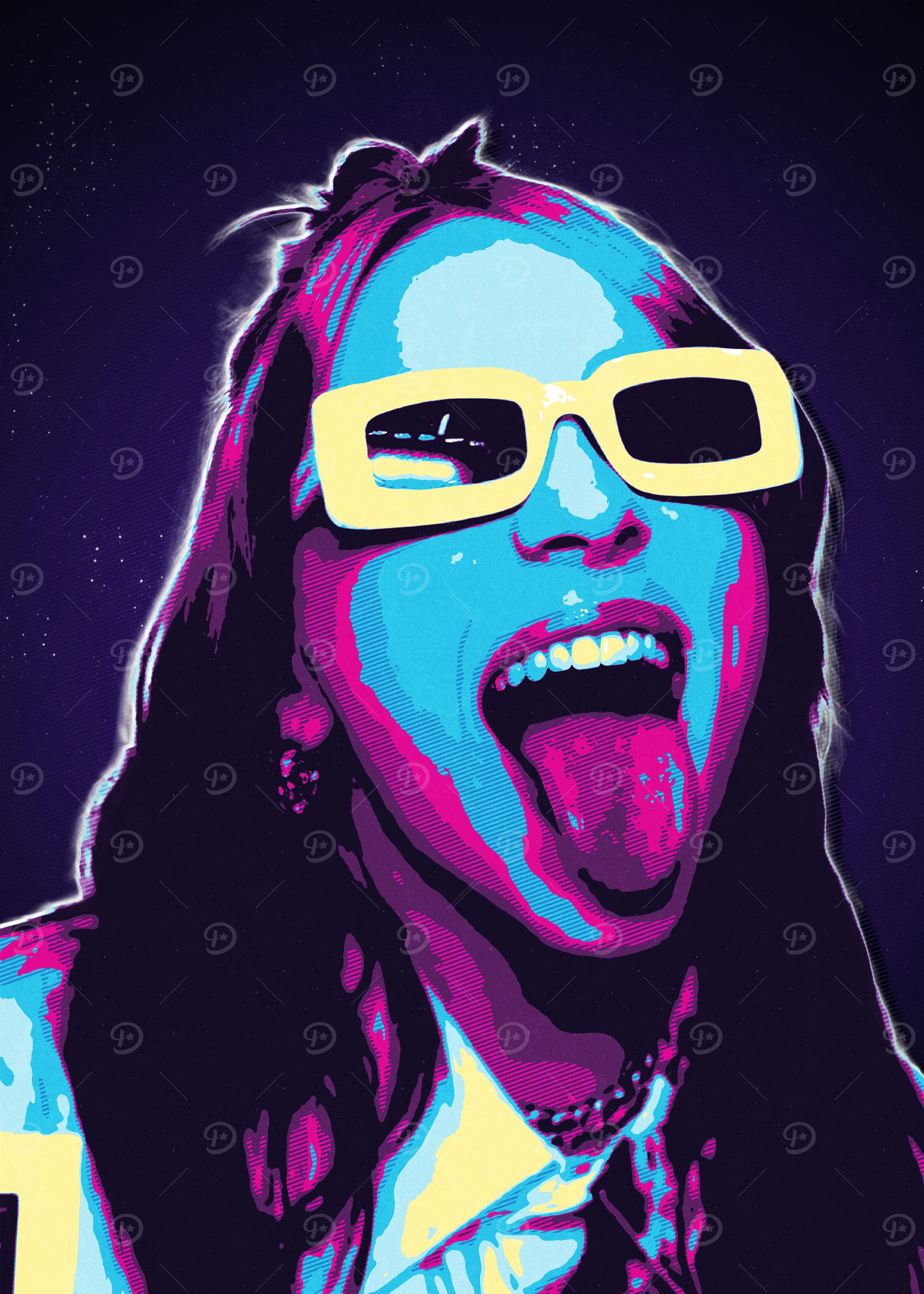 Billie Eilish retro Art