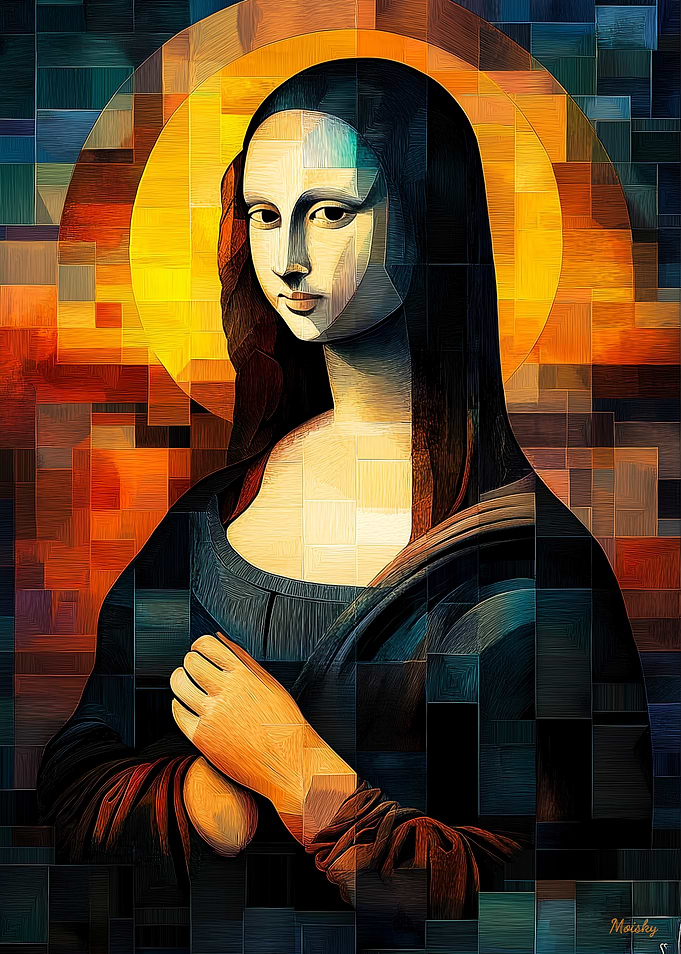 Mona Lisa Stained Glass Mosaic Artwork