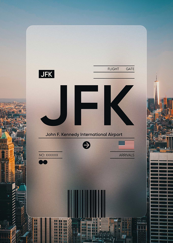 JFK Airport Arrival Tag
