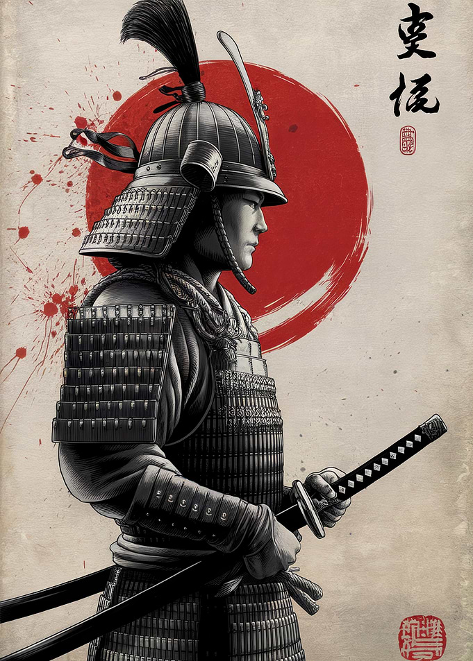 Samurai Warrior Art Print