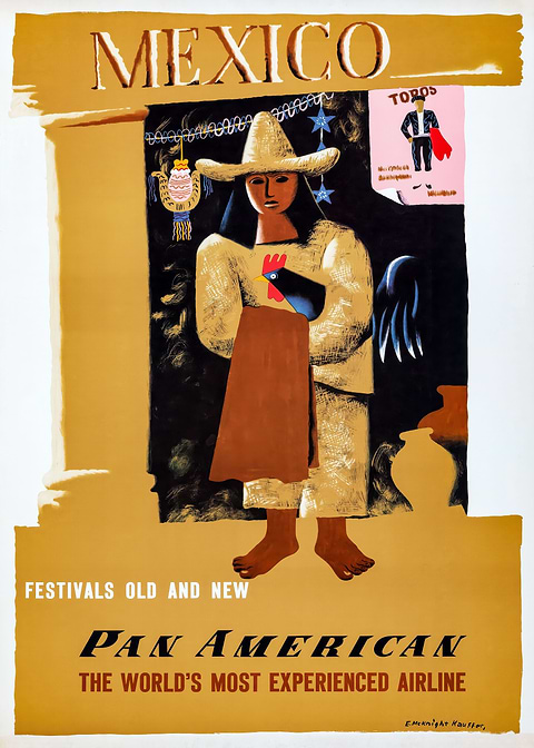 Mexico Travel Poster — retro travel art printed on metal