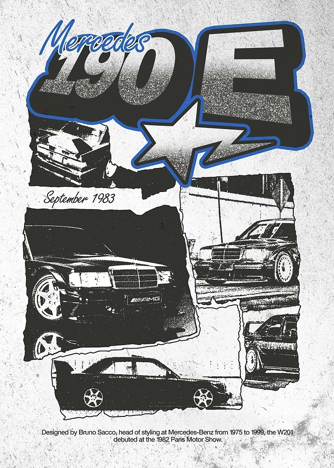 Mercedes 190E Grunge Style