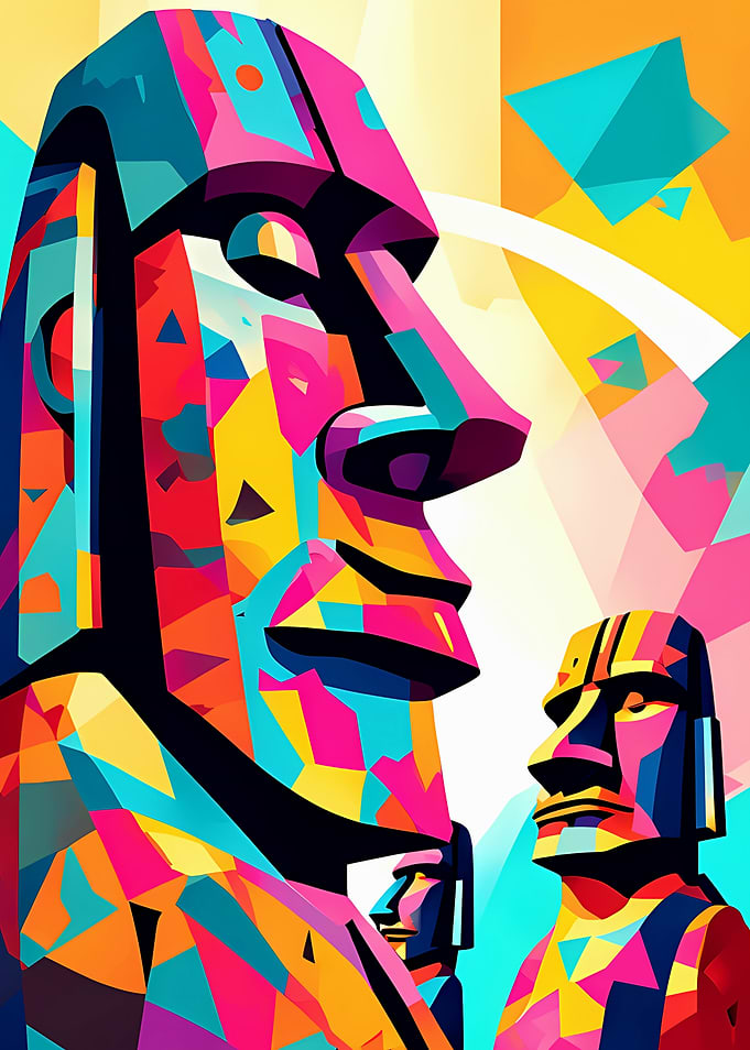 Moai Pop Art