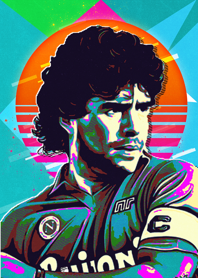 Diego Maradona Retro Art
