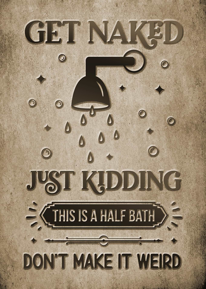 Half Bath Sign