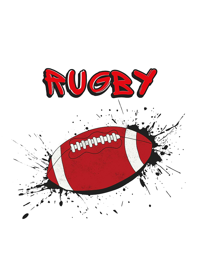 Rugby Ball Graphic