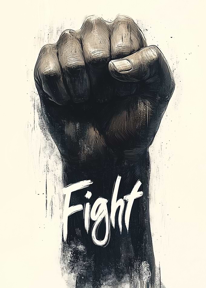 Raised Fist Fight