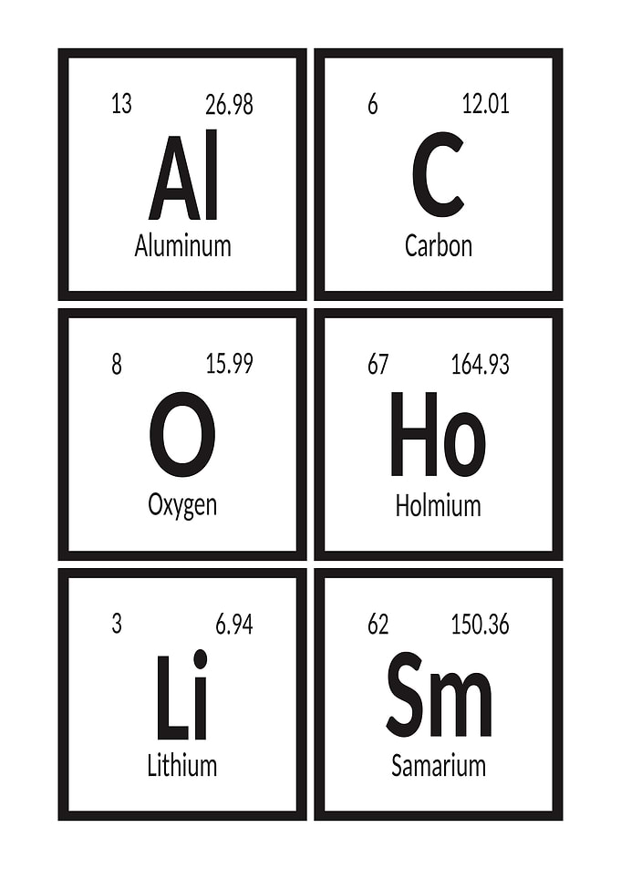 Alcoholism Periodic Table Elements