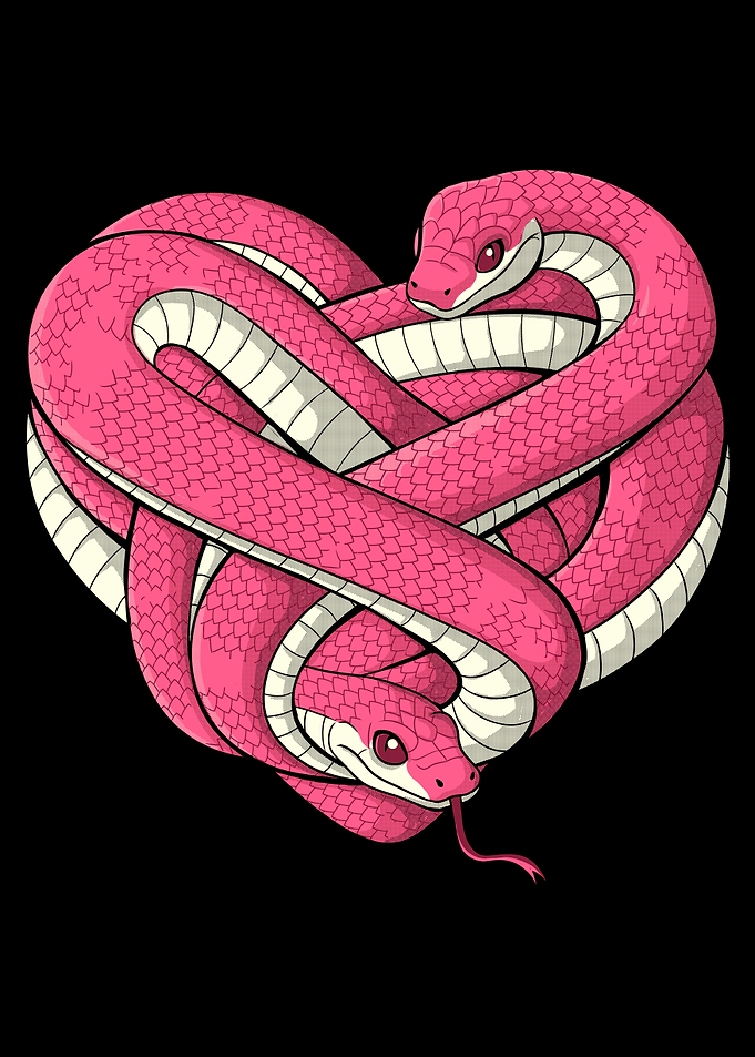 Pink Snake Heart
