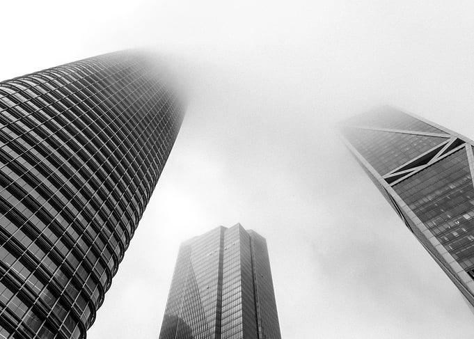 Skyscrapers in Fog