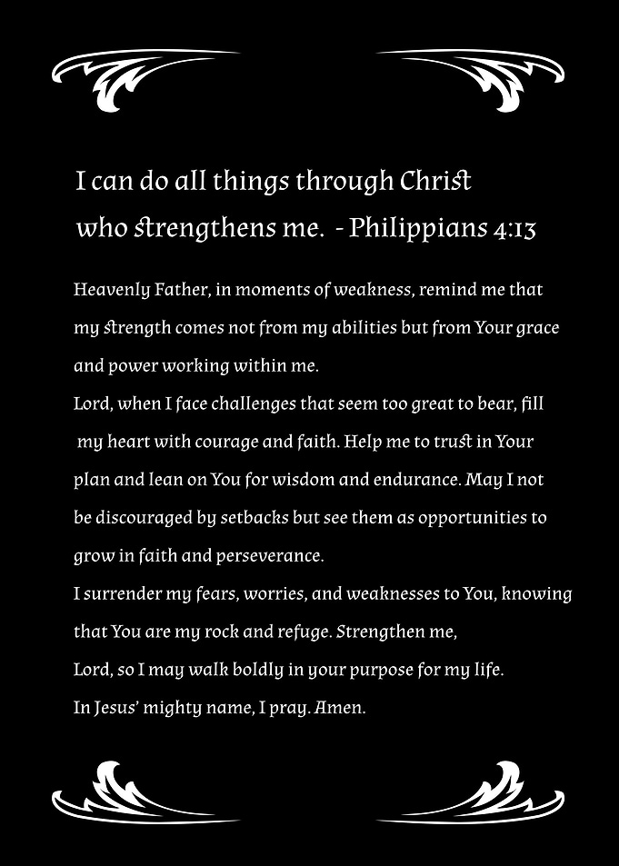 Philippians 4:13 Prayer Bible Verse Jesus