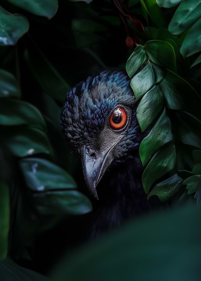 Black Bird in Foliage