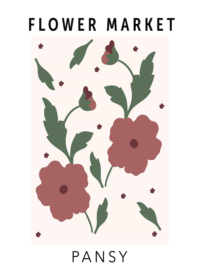 Pansy Flower Market Print