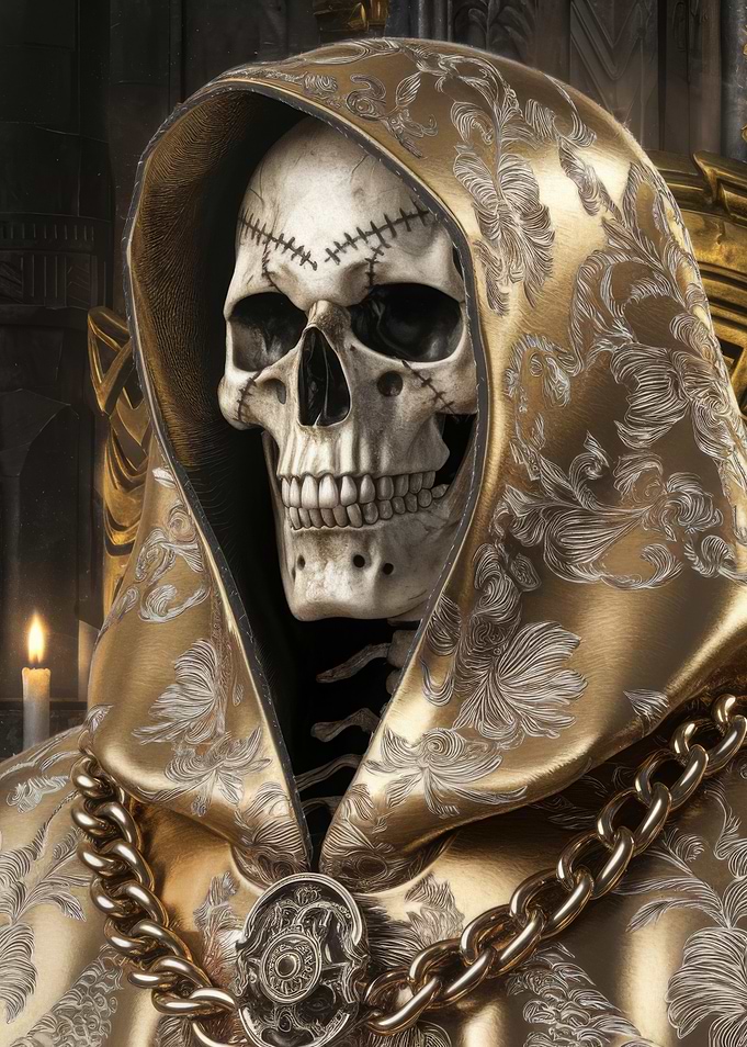 Golden Skeleton in Hood
