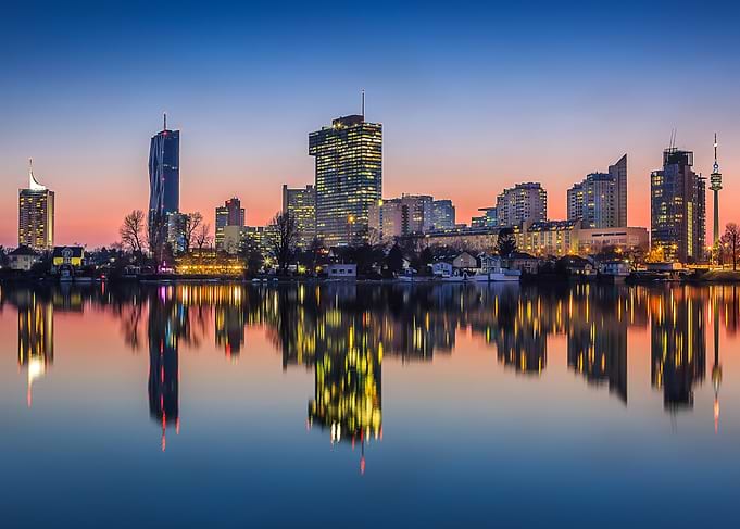 Vienna Skyline at Sunset