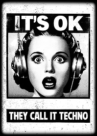 Vintage Techno Music Poster