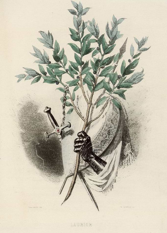 Laurel Branch with Sword