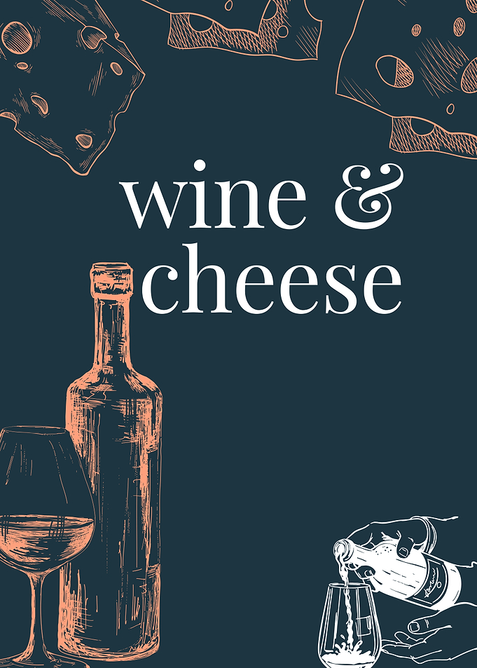 Wine & Cheese Illustration