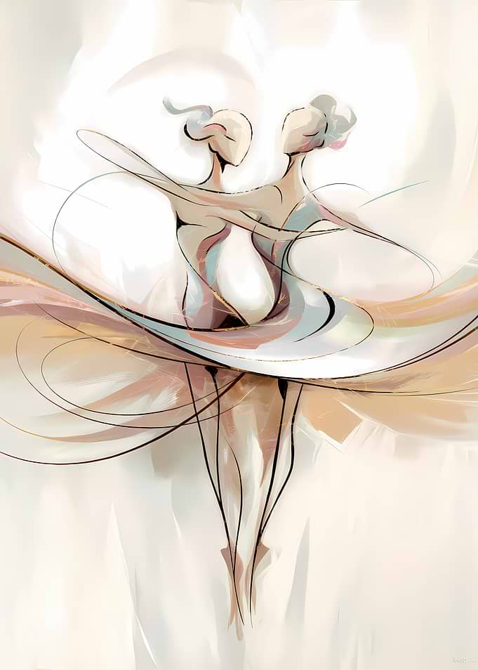 Abstract Dance Couple