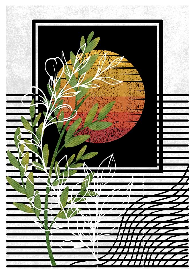 Sunset Floral Art