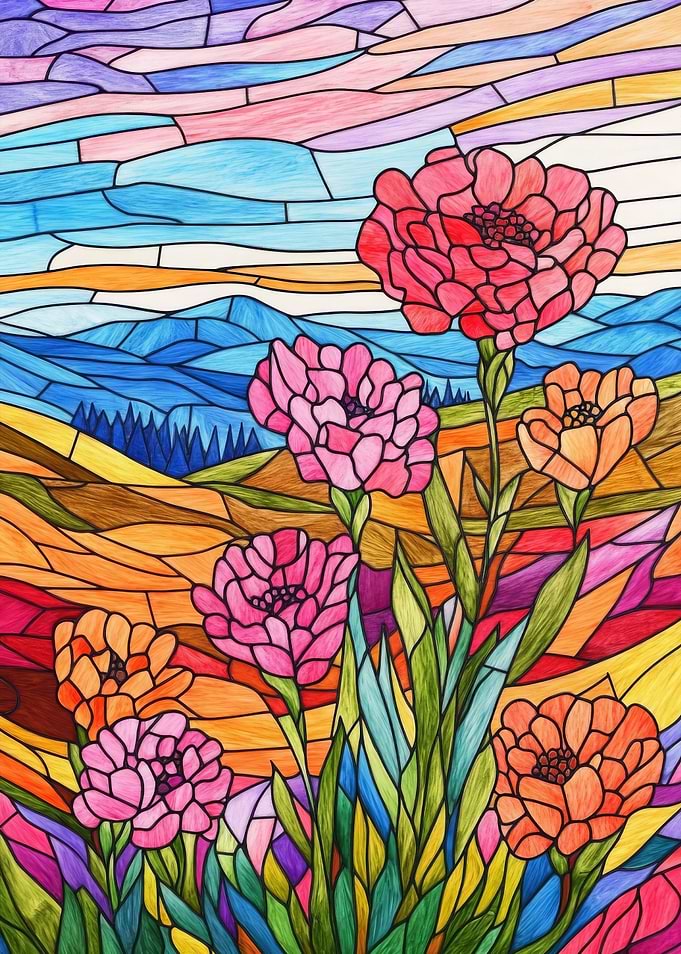 Stained Glass Flowers