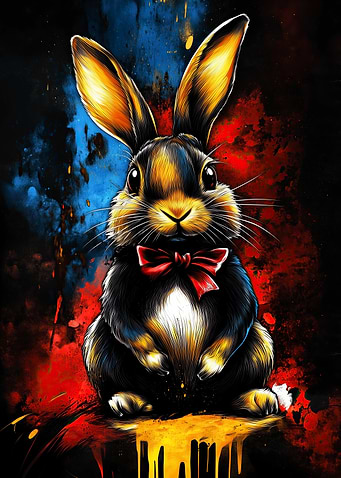 Rabbit with Bow Tie