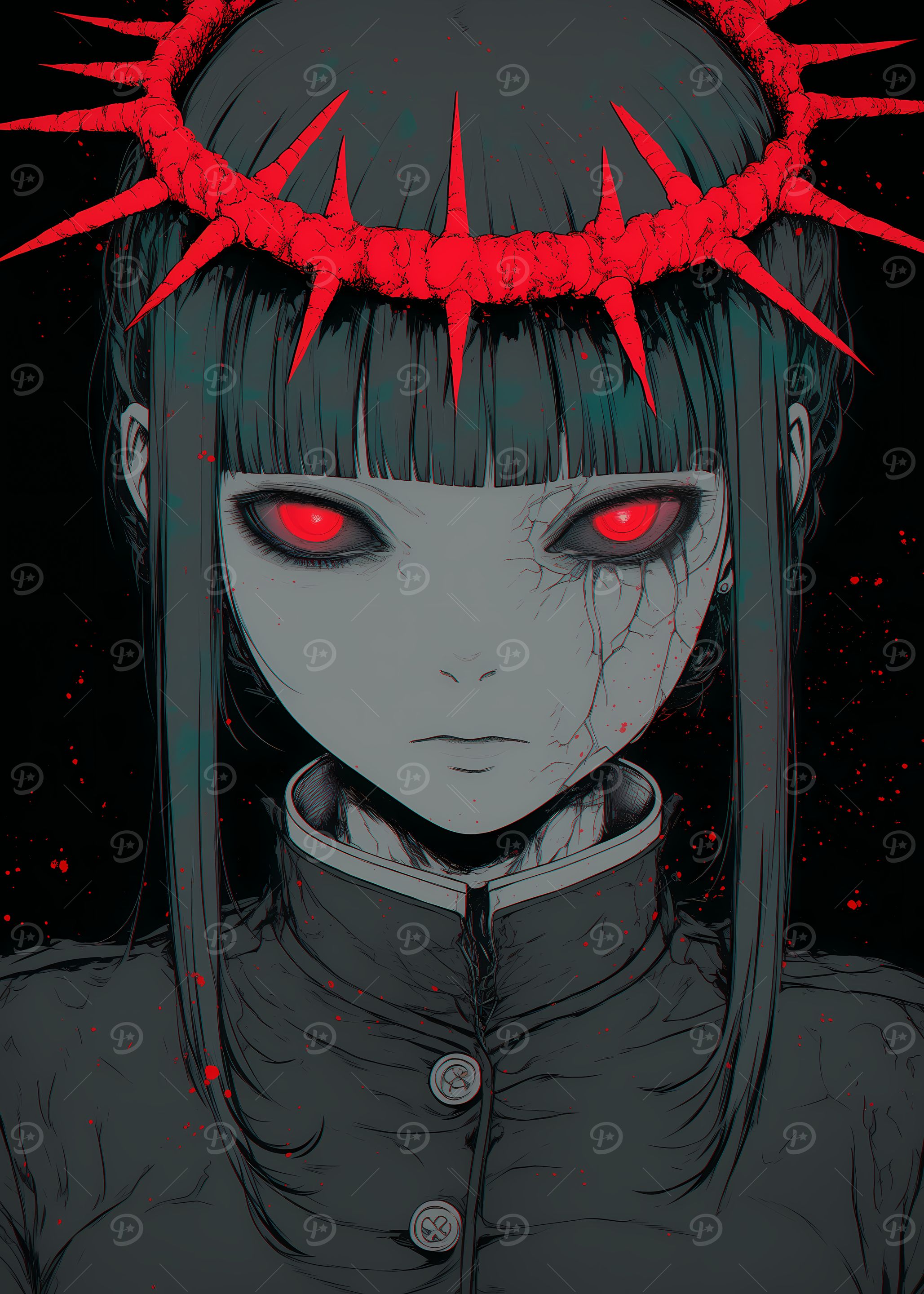 Red-Eyed Anime Girl