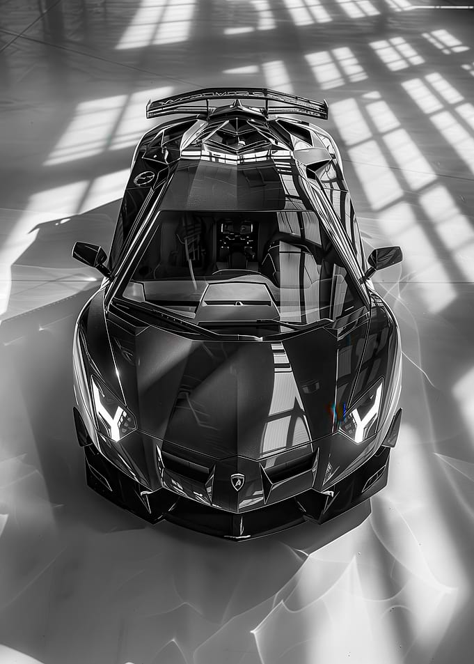 Black Lamborghini Aventador