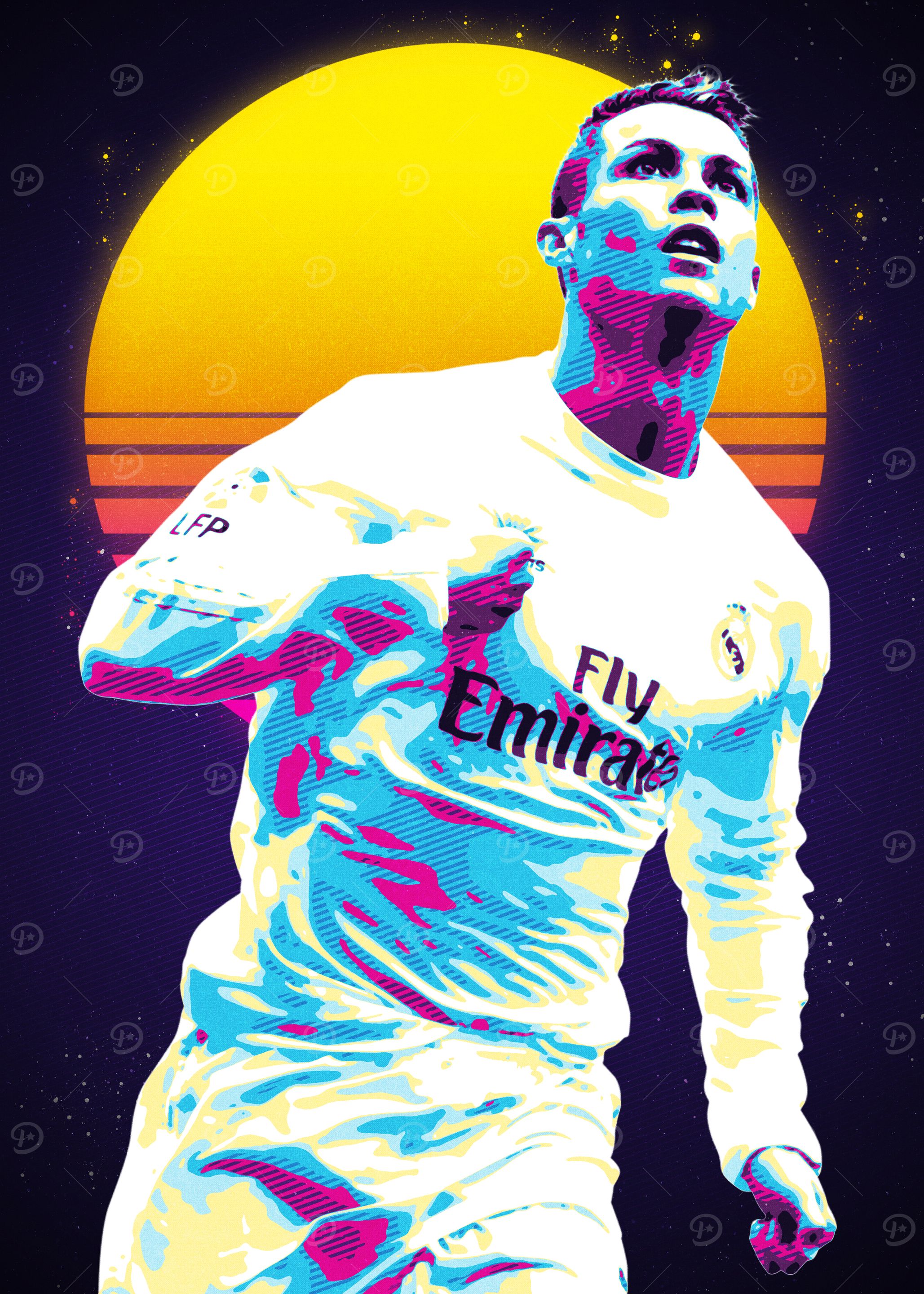 Cristiano Ronaldo Retro Art