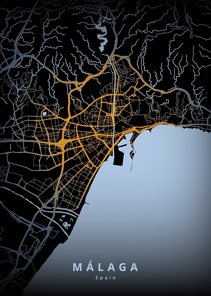Málaga City Map