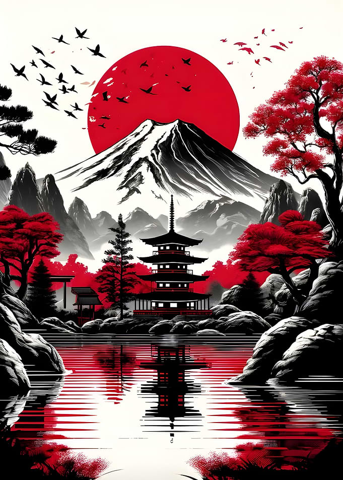 Japanese Mountain Landscape