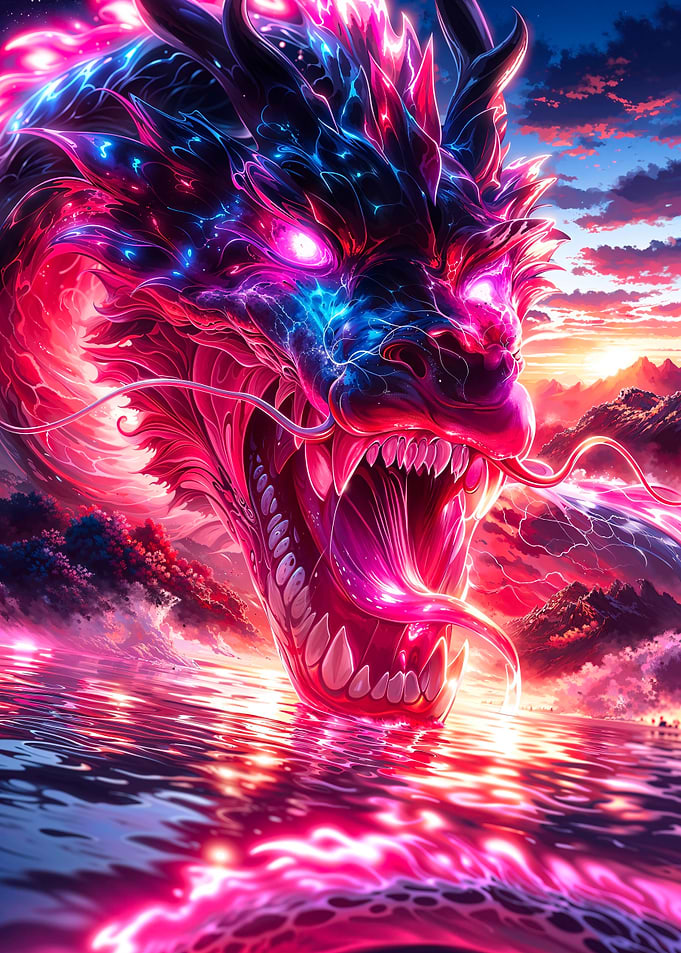 Fiery Dragon Head