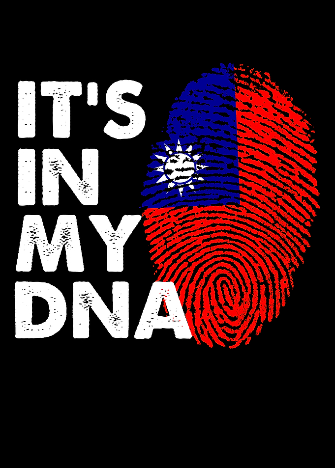 Taiwan Flag DNA Design - It's In My DNA Fingerprint
