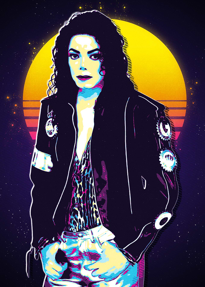 Michael Jackson Retro Art