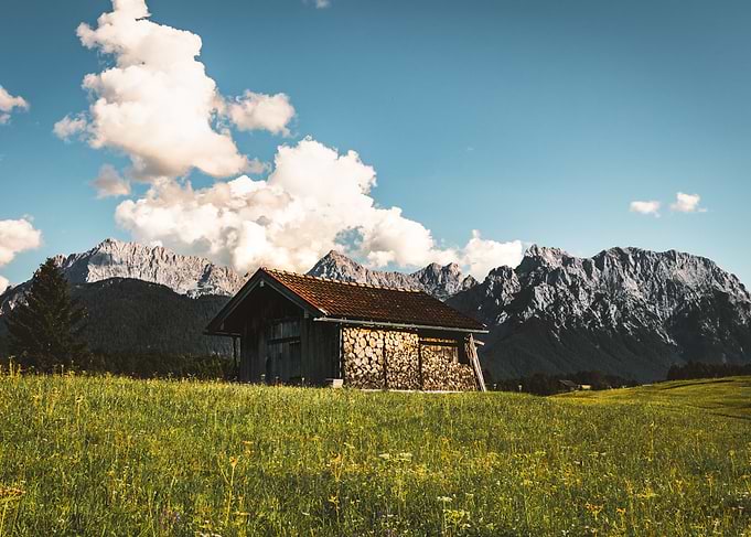 Rustic Cabin in the Meadow