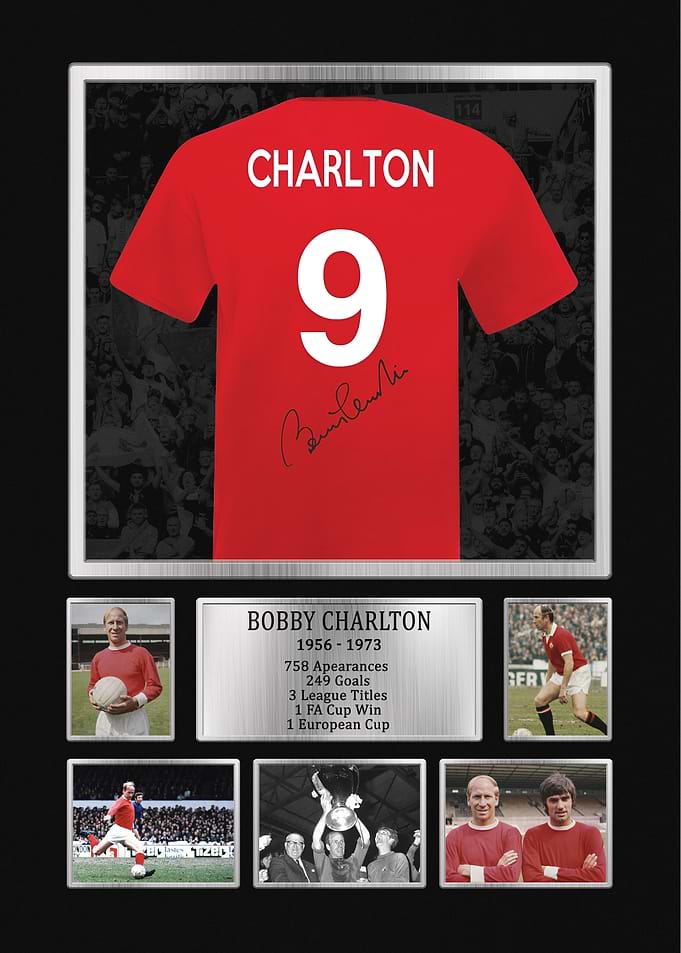 Bobby Charlton Signed Manchester United Shirt