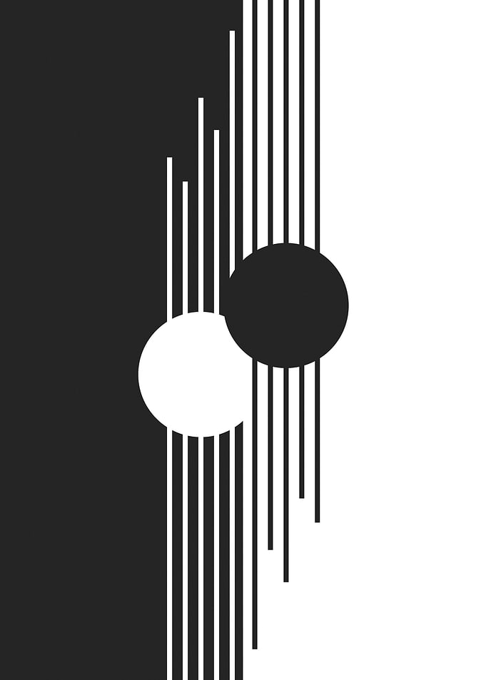 Black and White Abstract Art