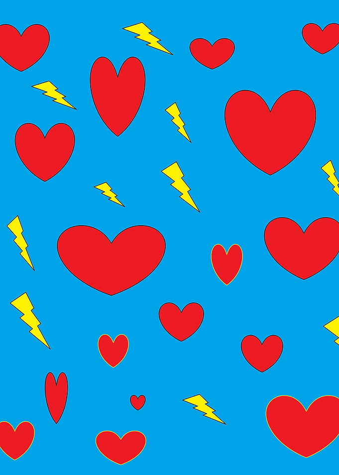 Red Hearts and Lightning Bolts