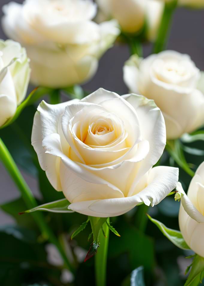 Creamy White Rose Bouquet