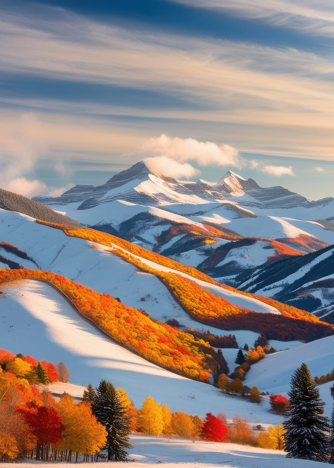 Snowy Mountain Landscape