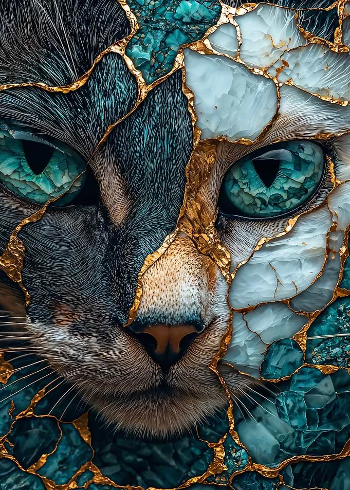 Cat Mosaic Art