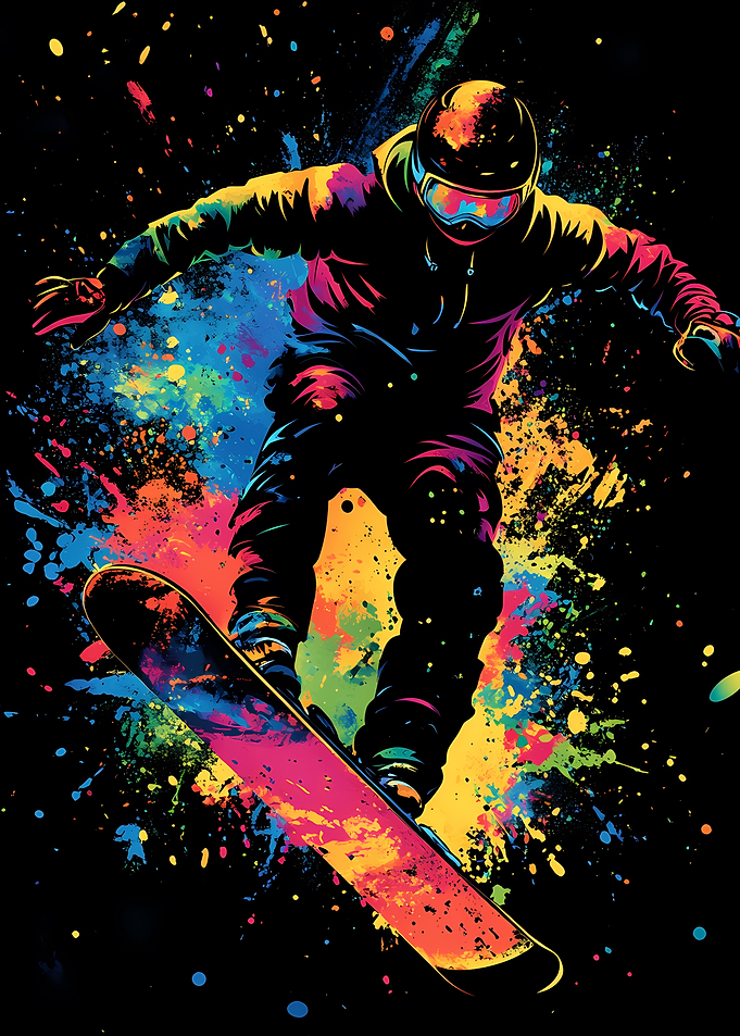 Snowboarder in Action