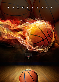 Fiery Basketball
